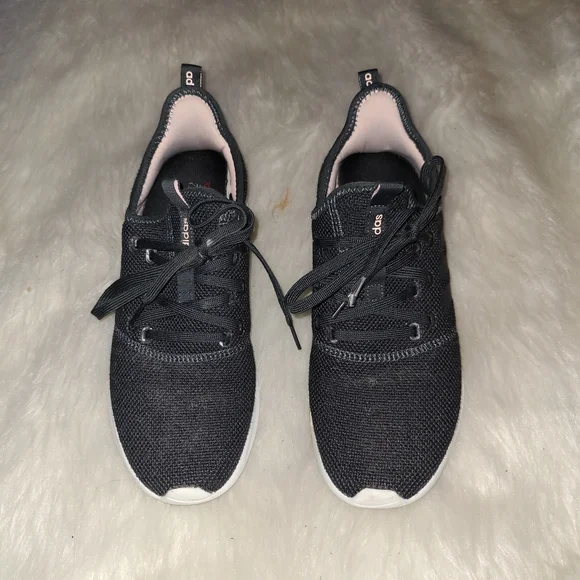 adidas | Shoes | Adidas Cloudfoam Size 95 Black Sneakers White Platform |  Poshmark